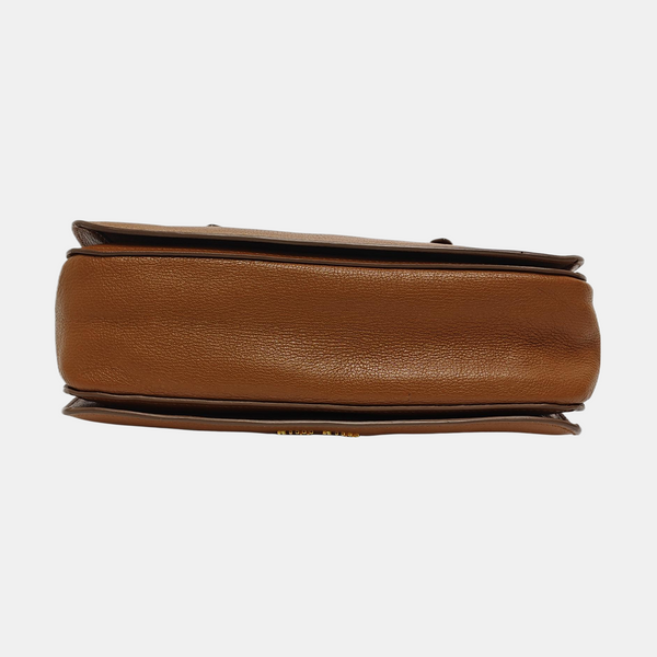 Calfskin Shoulder Bag Brown