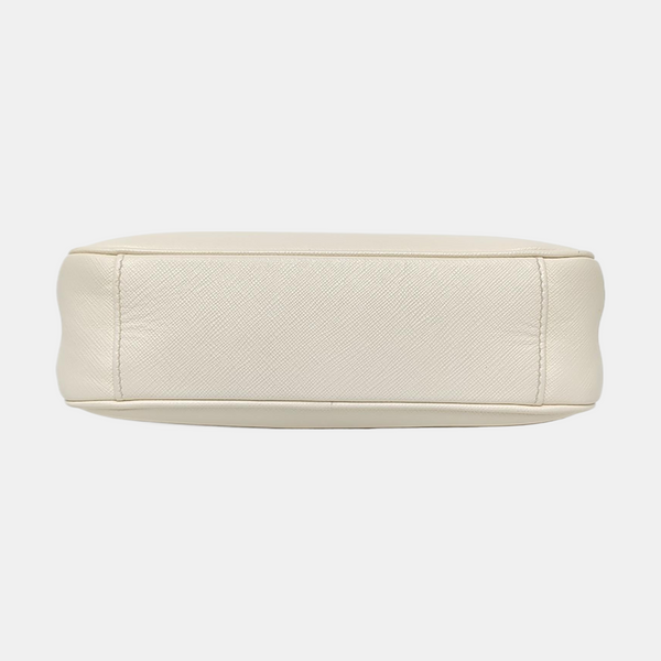 Authenticated pre-owned Re-Edition2005 Saffiano Calfskin White - Crossbody Bag at Looply