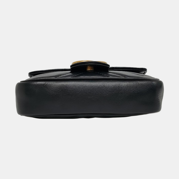 GG Marmont Mini Quilted Calfskin Black