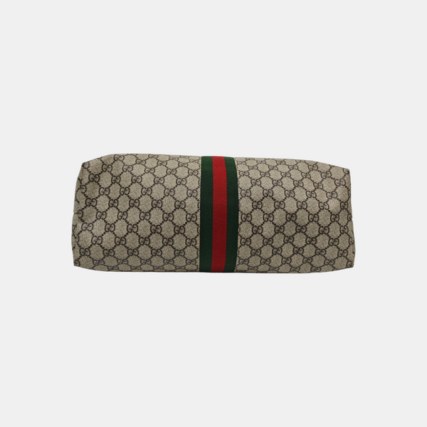 Ophidia Medium Monogram Coated Canvas Beige