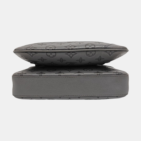 TRIO Monogram Calfskin Gray