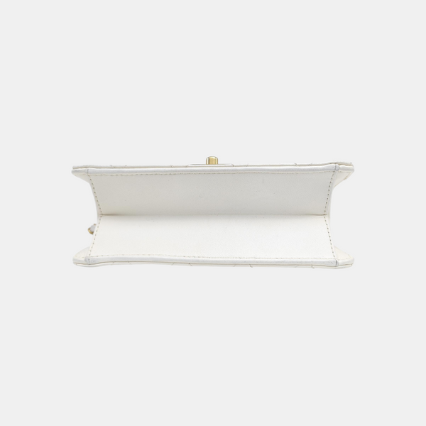 CLASSIC FLAP Mini Quilted Lambskin White