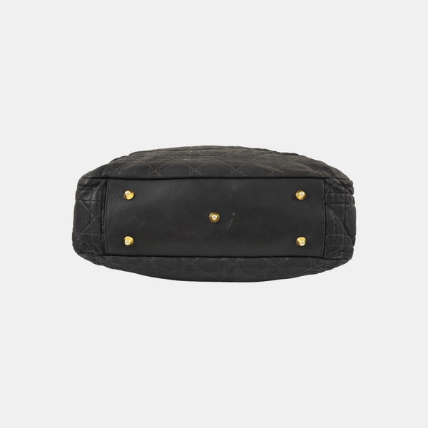 Cannage Calfskin Tote Bag Black