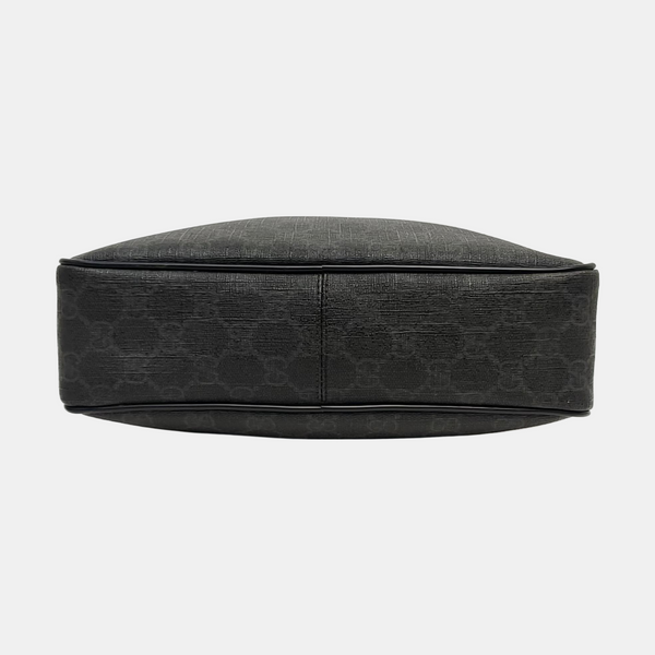 Monogram Coated Canvas Shoulder Bag Black