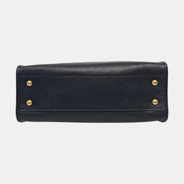 Calfskin Top Handle Bag Blue
