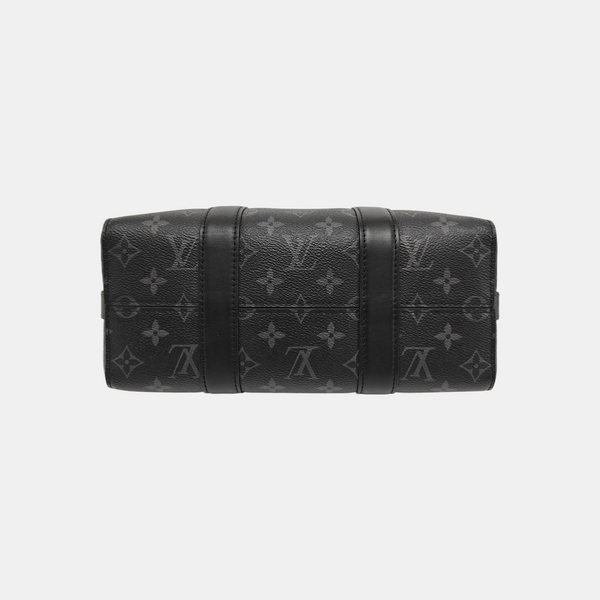 KEEPALL Monogram Coated Canvas Black