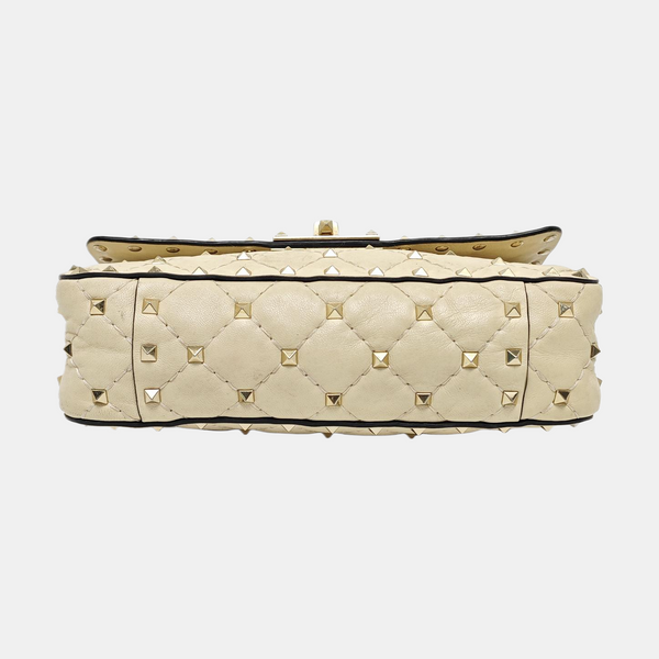 Spike Up Leather Beige