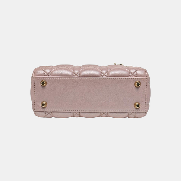 Lady Dior Mini Cannage Lambskin Pink