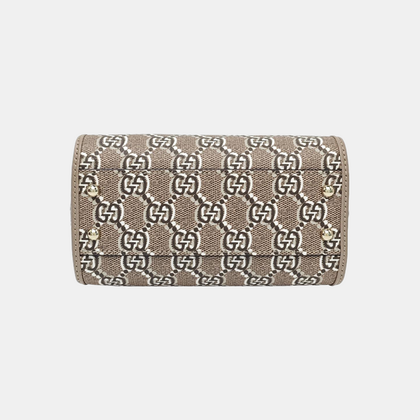 Monogram Coated Canvas Shoulder Bag Super Mini Gray