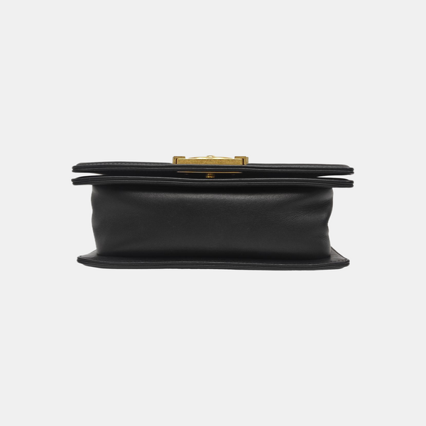 BOY CHANEL Small Quilted Calfskin Black