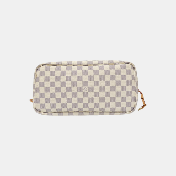 NEVERFULL MM Damier Azur Coated Canvas White