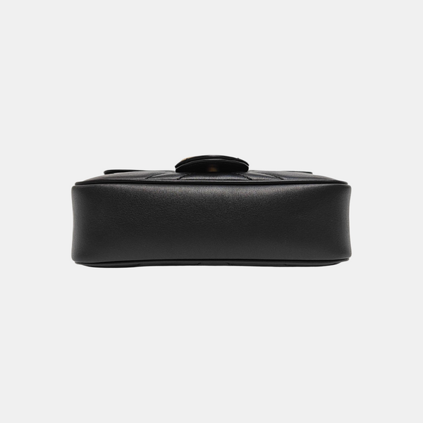 GG Marmont Mini Quilted Calfskin Black