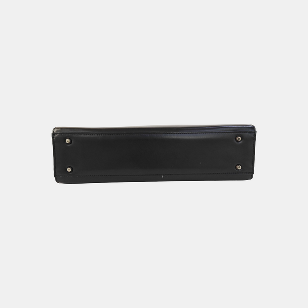 Calfskin Top Handle Bag Black