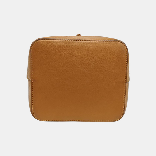 Coated Canvas Bucket Bag Brown