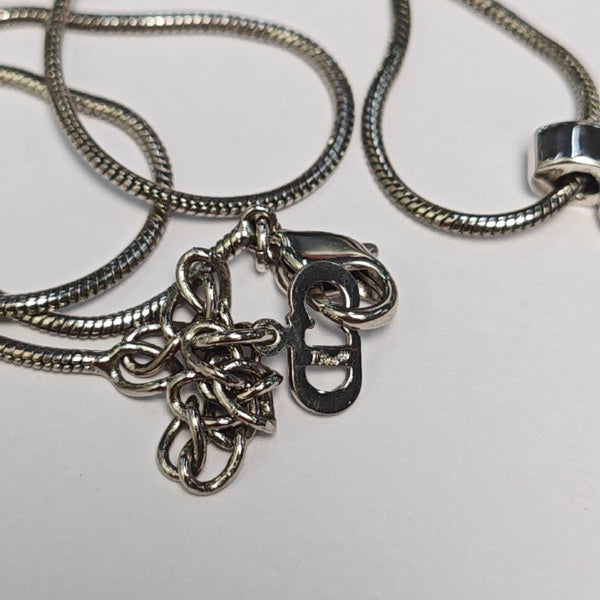 Dog Tag Metal Silver Necklace