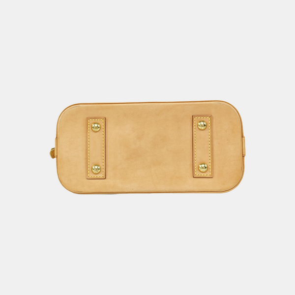 ALMA BB Monogram Coated Canvas Brown