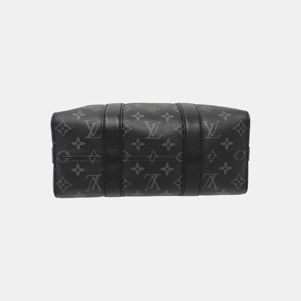 KEEPALL 25 Monogram Coated Canvas Black