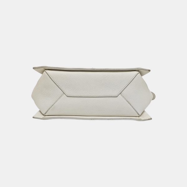 TRI FOLD Calfskin White