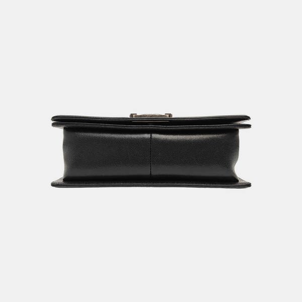 BOY CHANEL Medium Quilted Calfskin Black