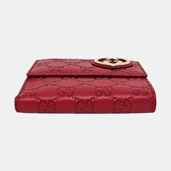 Lovely Monogram Calfskin Red Wallet