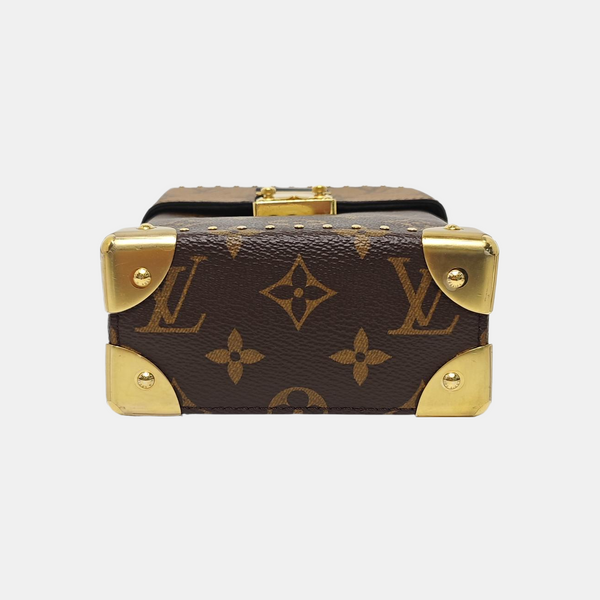 CAMERA BOX Monogram Coated Canvas Brown