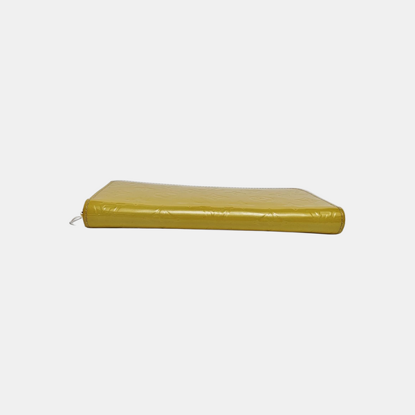 ZIPPY Monogram Patent Leather Yellow Wallet