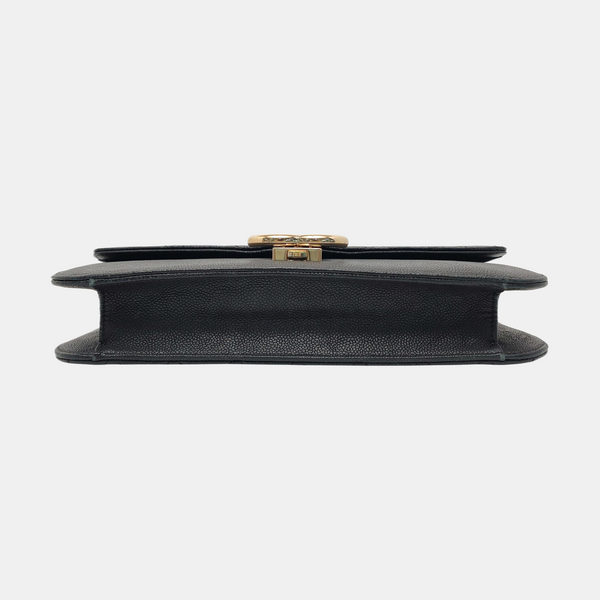 THREAD AROUND Quilted Grained Calfskin Black