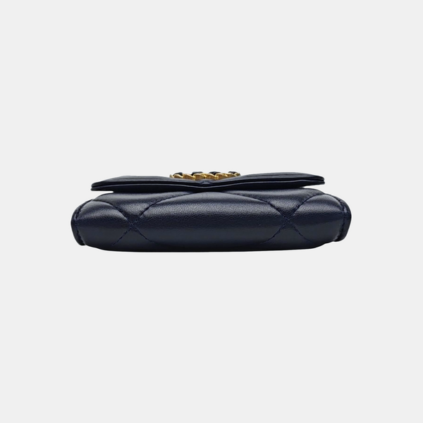 CHANEL 19 Small Quilted Lambskin Blue