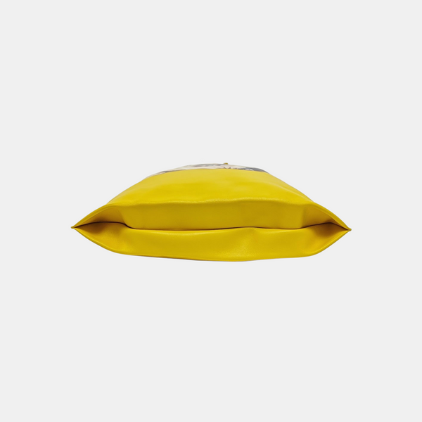 Calfskin Top Handle Bag Medium Yellow