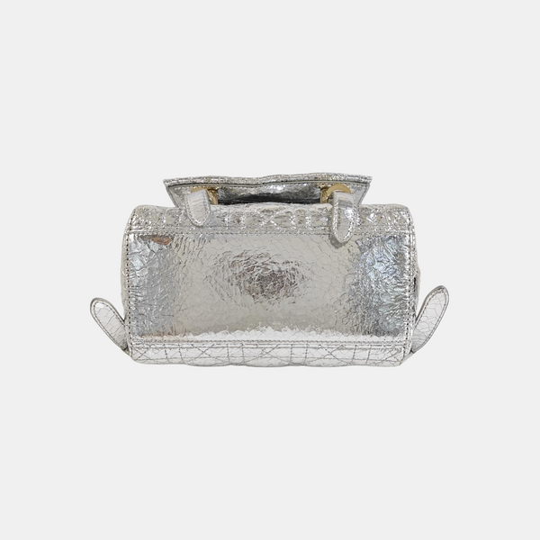 Stardust Small Cannage Calfskin Silver