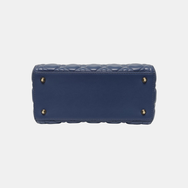 Lady Dior Medium Cannage Lambskin Blue