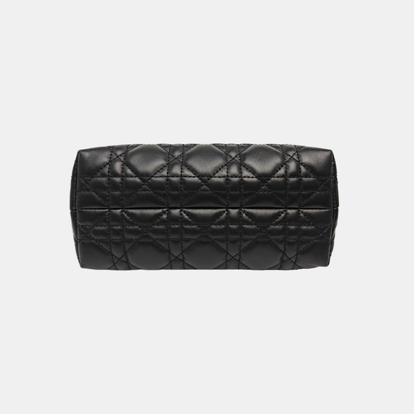 Jolie Top Handle Mini Cannage Lambskin Black
