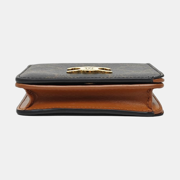 TRIOMPHE Mini Coated Canvas Yellow Wallet