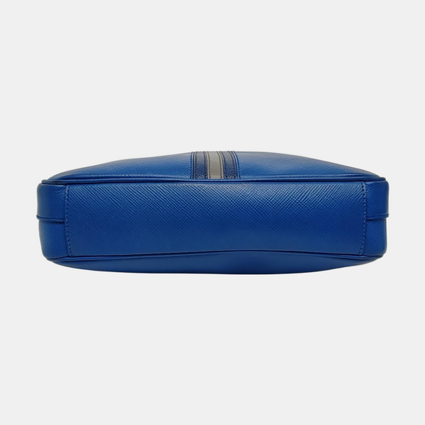 Saffiano Calfskin Crossbody Bag Blue