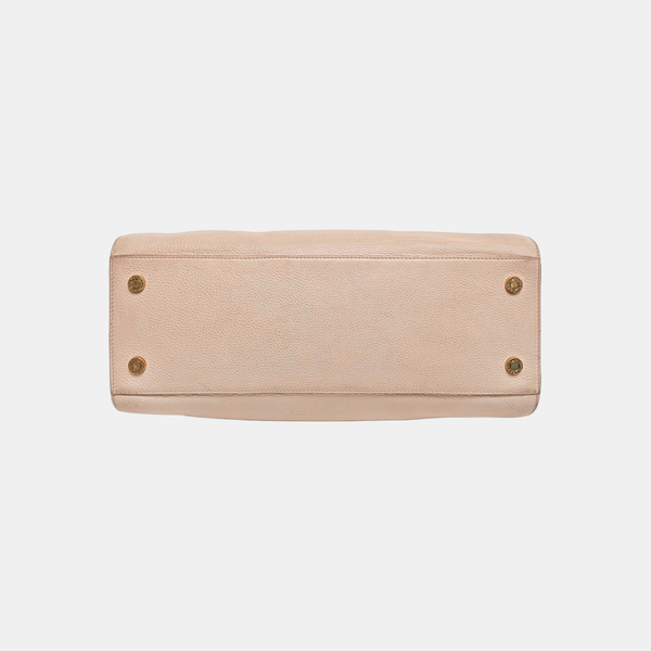 Calfskin Top Handle Bag Pink