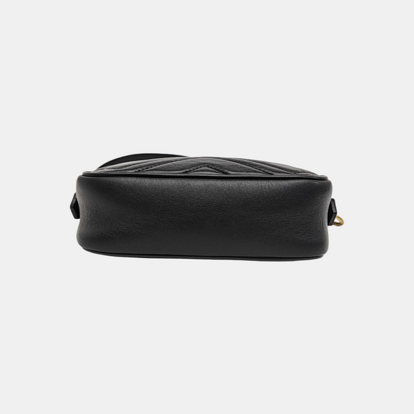 GG Marmont Mini Quilted Calfskin Black