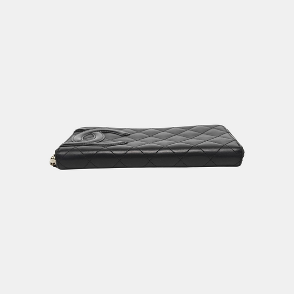 CAMBON Quilted Calfskin Black Wallet