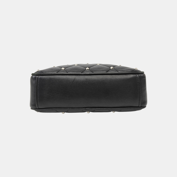 Quilted Lambskin Shoulder Bag Black