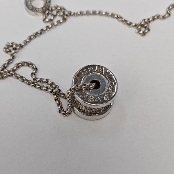 B.ZERO1 18k White Gold Silver Necklace