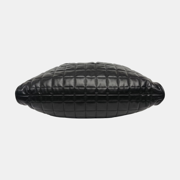 Deco Large Quilted Calfskin Black