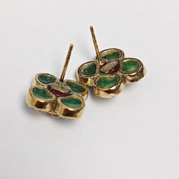 Metal Gold Stud Earrings