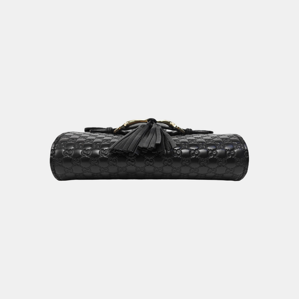 Emily Chain Mini Monogram Calfskin Black