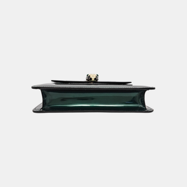 SERPENTI FOREVER Small Quilted Patent Leather Green