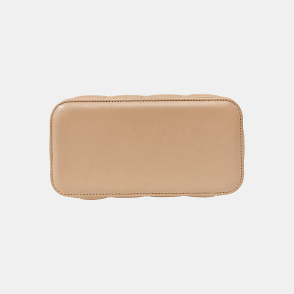 VANITY CASE Small Quilted Lambskin Brown