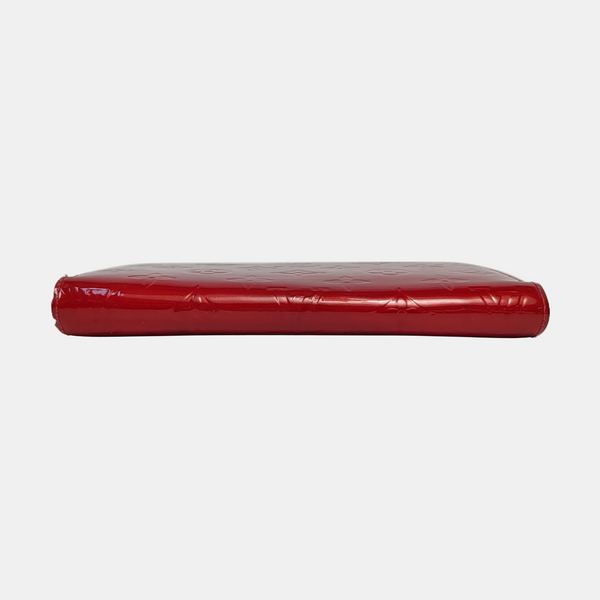 ZIPPY Monogram Patent Calfskin Red Wallet