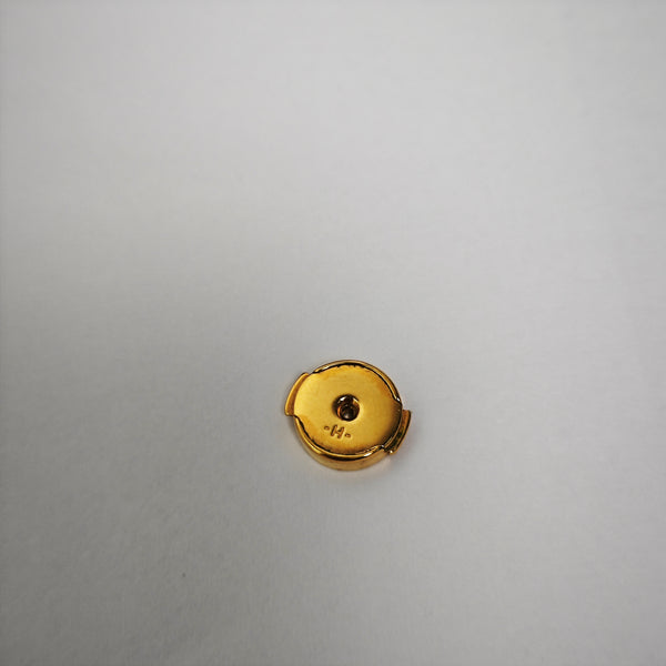 Pop H Metal Gold Stud Earrings