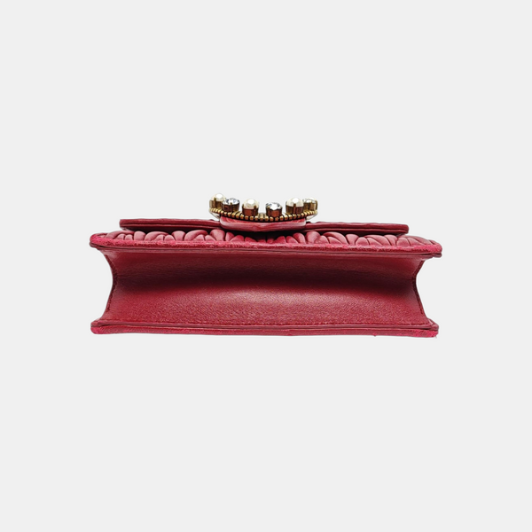 Quilted Lambskin Crossbody Bag Red