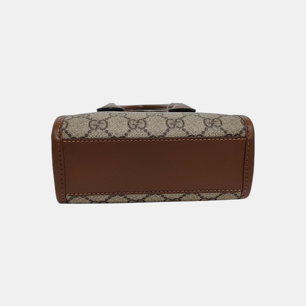 Retro Mini Monogram Coated Canvas Beige