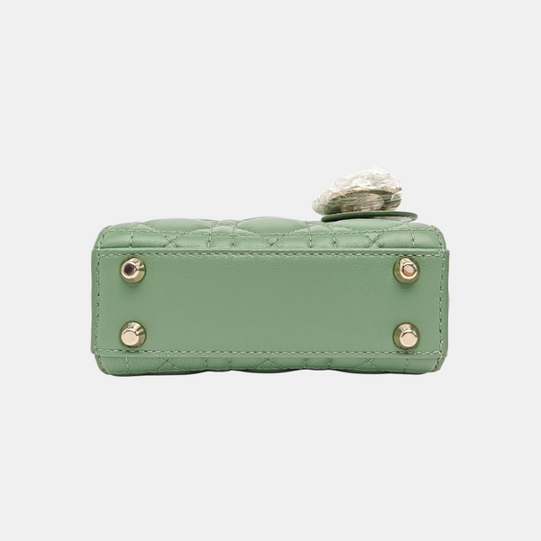 Lady Dior Super Mini Cannage Lambskin Green