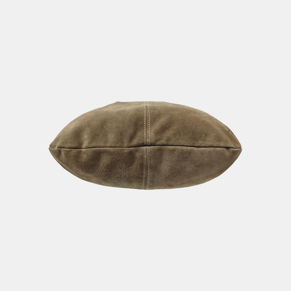 Suede Top Handle Bag Brown